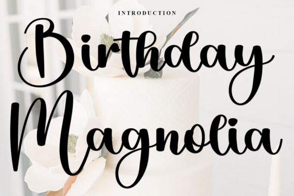 Birthday Magnolia: A Graceful Script Font for Editors