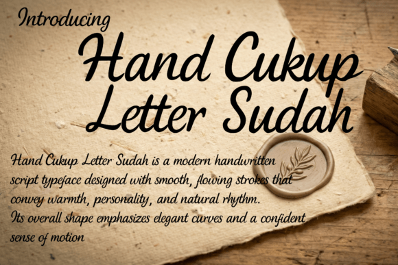 Hand Cukup Letter Sudah: A Script Font for Makers