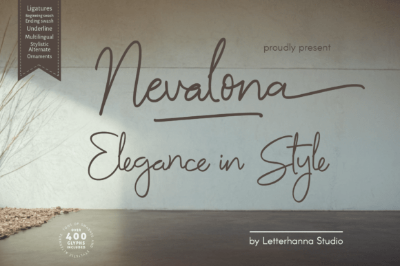 Nevalona: A Modern Script Typeface for Editorial Design