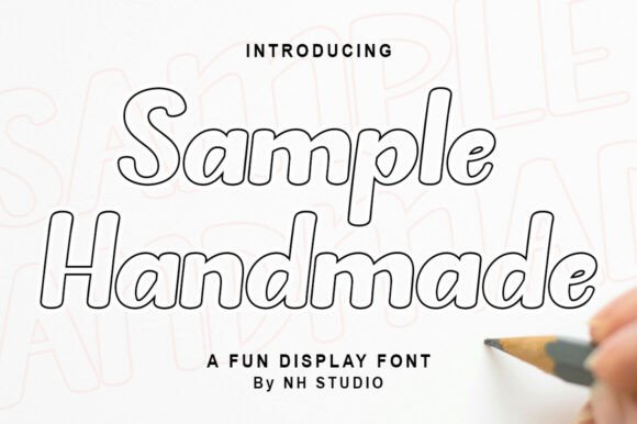 Sample Handmade Outline Font for Makers