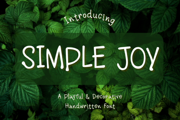 Simplejoy: A Playful Handwritten Font for Editorial Design