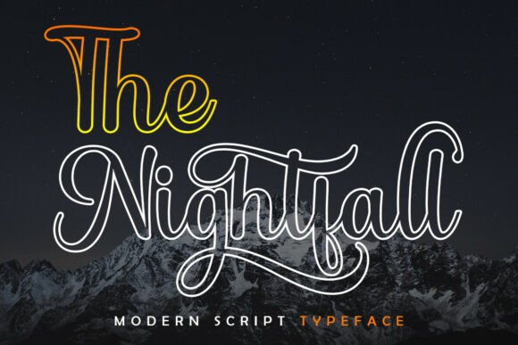 The Nightfall Outline Font for Branding