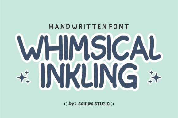 Whimsical Inkling: A Playful Uppercase Font for Crafters